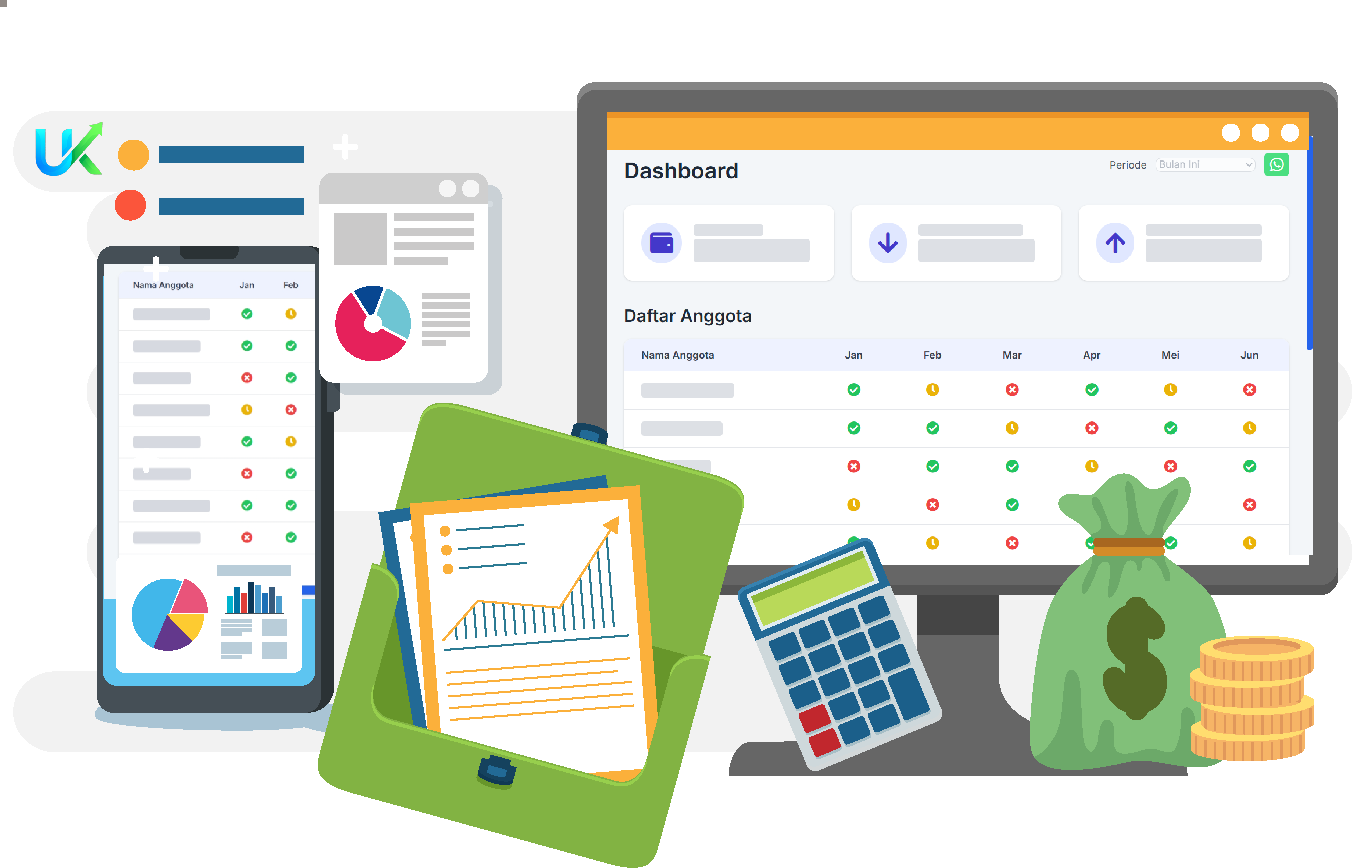 Ilustrasi pengelolaan keuangan digital UangKas